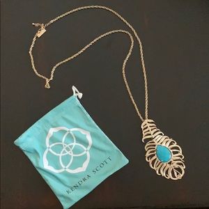 Kendra Scott Turquoise Feather Necklace